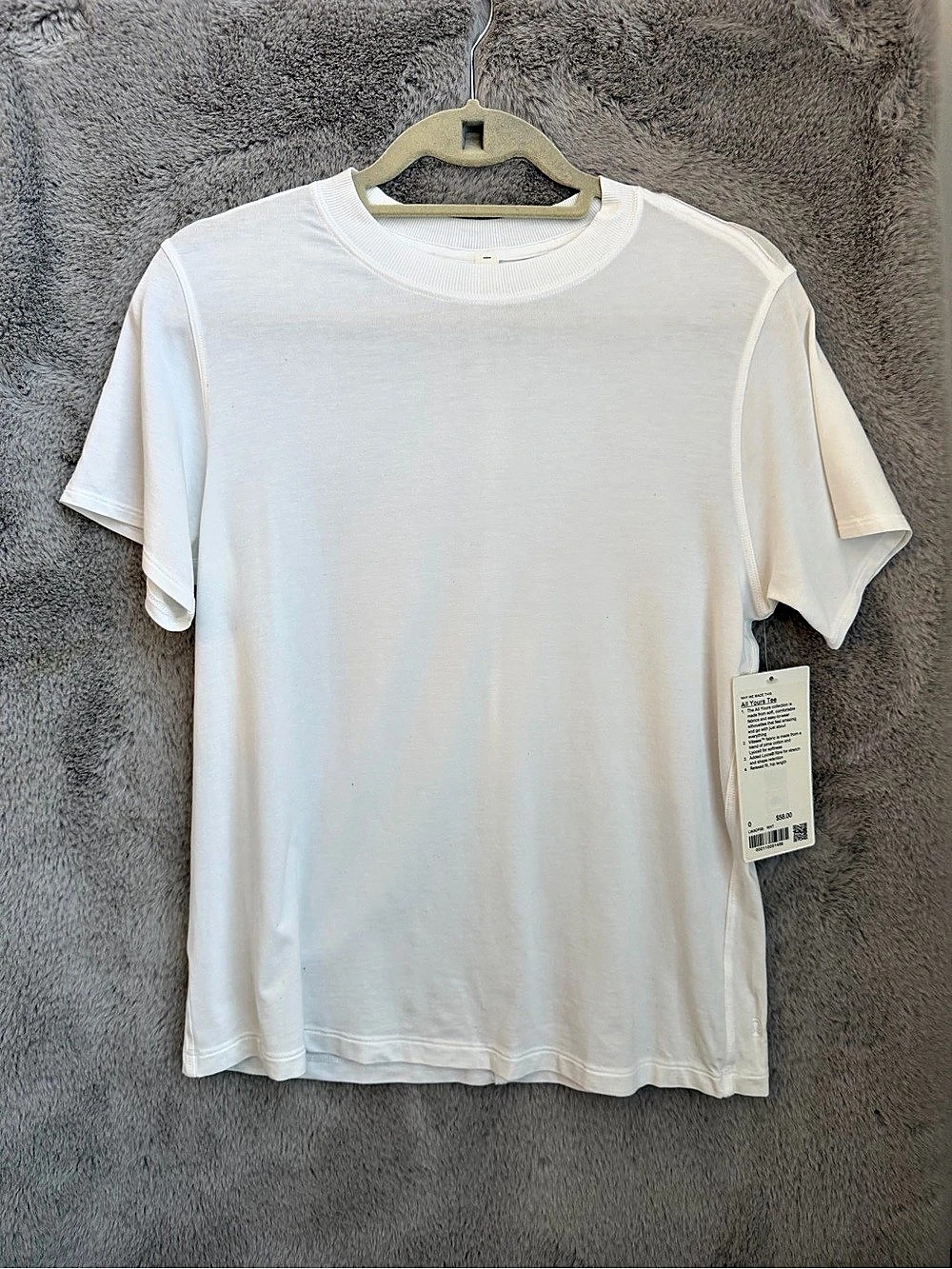 Lululemon All Yours Tee White Size 0 Vitasea Pima Cotton Relaxed Fit NWT